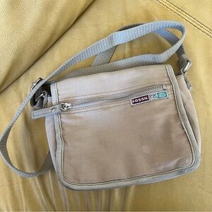 Fossil Beige Crossbody Bag